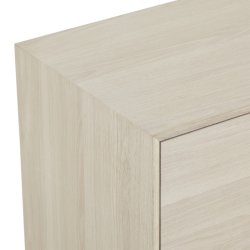 Egeskov skænk i hvidolieret ege finér 160 x 42 cm med 3 sektioner med soft close