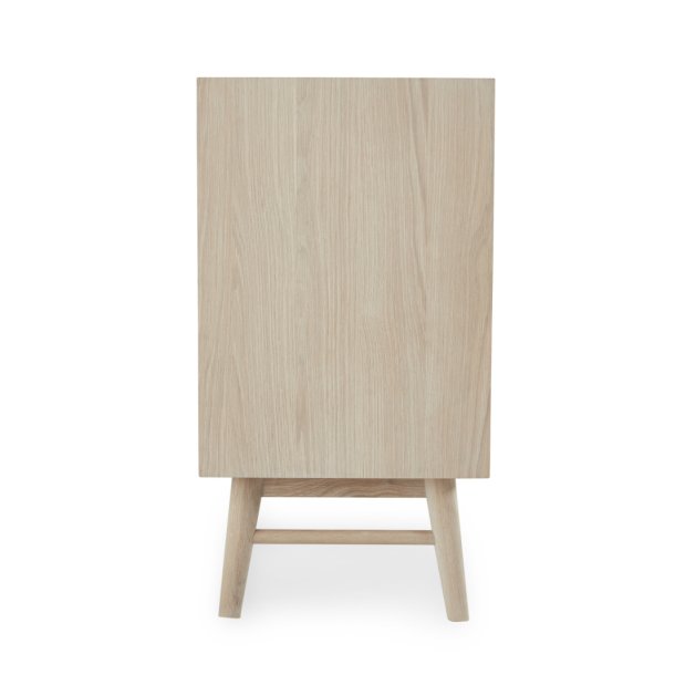 Egeskov sknk i hvidolieret ege finr 212 x 42 cm med 4 sektioner med soft close