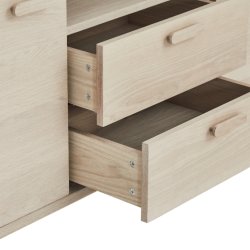 Egeskov sknk i hvidolieret ege finr 212 x 42 cm med 4 sektioner med soft close