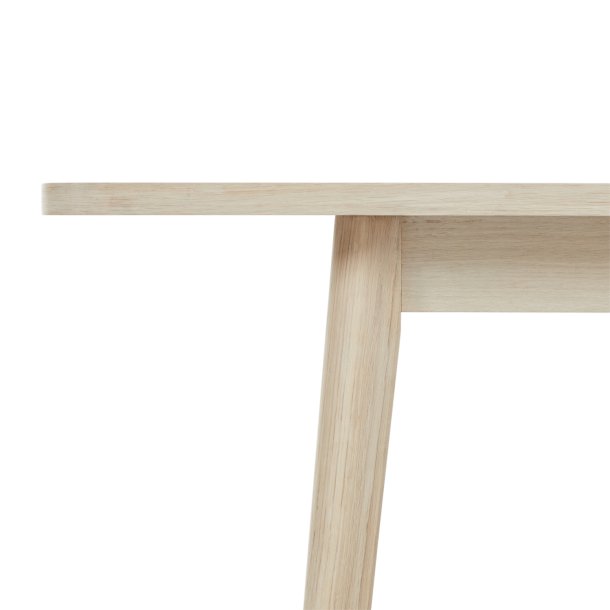 Tsinge spisebord i hvidolieret ege finr 200(300) x 100 cm med tillgsplader