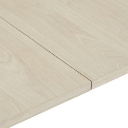 Tsinge spisebord i hvidolieret ege finr 200(300) x 100 cm med tillgsplader