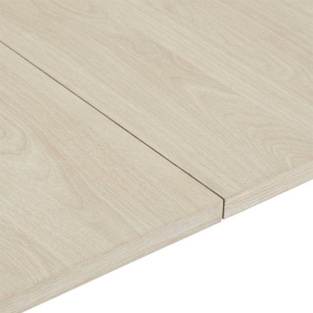 Tsinge spisebord i hvidolieret ege finr 200(300) x 100 cm med tillgsplader