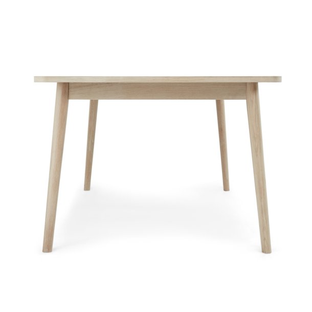 Tsinge spisebord i hvidolieret ege finr 200(300) x 100 cm med tillgsplader