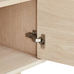 Tsinge sknk i hvidolieret ege finr 180 x 45 cm, 3 sektioner med soft close