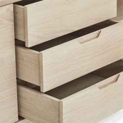 Tsinge sknk i hvidolieret ege finr 180 x 45 cm, 3 sektioner med soft close