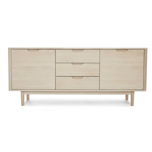 Tsinge sknk i hvidolieret ege finr 180 x 45 cm, 3 sektioner med soft close
