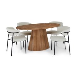 Samba ovalt spisebord 160x90 cm i ege finr