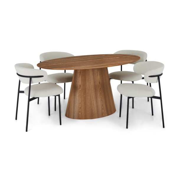 Samba ovalt spisebord 160x90 cm i ege finr