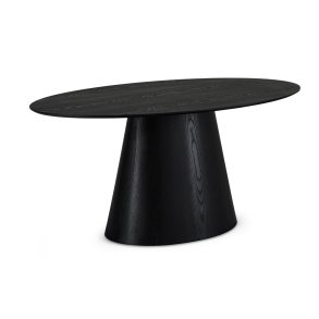 Samba ovalt spisebord 160x90 cm i ege finr sort