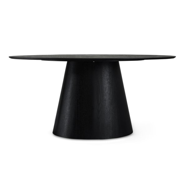 Samba ovalt spisebord 160x90 cm i ege finr sort