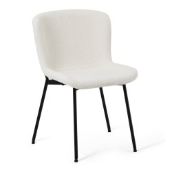 Bear spisebordsstol i Boucl stof hvid