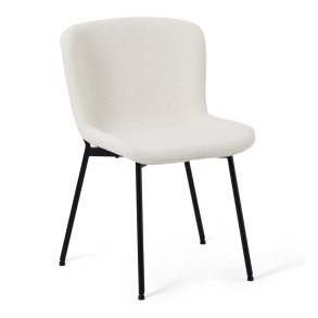 Bear spisebordsstol i Boucl stof hvid