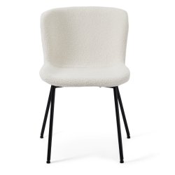 Bear spisebordsstol i Boucl stof hvid