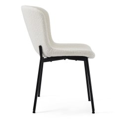 Bear spisebordsstol i Boucl stof hvid