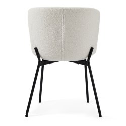 Bear spisebordsstol i Boucl stof hvid