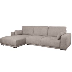 Santa Monica sofa med chaiselong til venstre i sandfarvet mbelstof