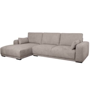 Santa Monica sofa med chaiselong til venstre i sandfarvet mbelstof