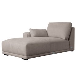 Santa Monica sofa med chaiselong til venstre i sandfarvet mbelstof