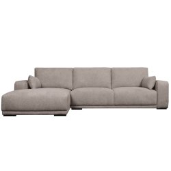 Santa Monica sofa med chaiselong til venstre i sandfarvet mbelstof