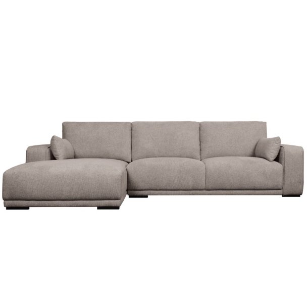 Santa Monica sofa med chaiselong til venstre i sandfarvet mbelstof