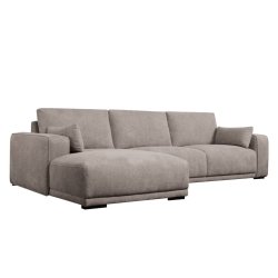 Santa Monica sofa med chaiselong til venstre i sandfarvet mbelstof