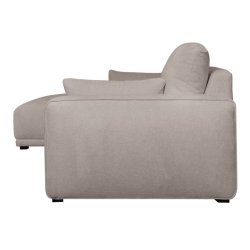 Santa Monica sofa med chaiselong til venstre i sandfarvet mbelstof