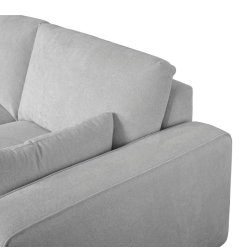 Santa Monica sofa med chaiselong til venstre i grt mbelstof