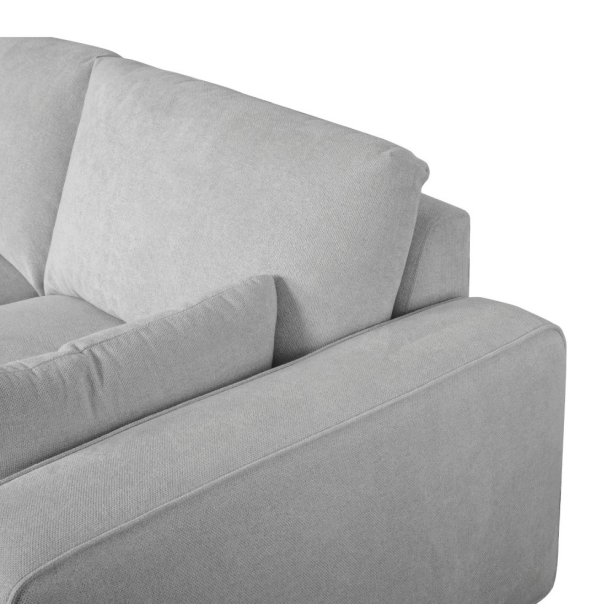 Santa Monica sofa med chaiselong til venstre i grt mbelstof