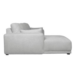 Santa Monica sofa med chaiselong til venstre i grt mbelstof