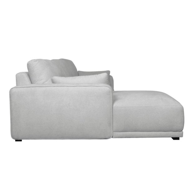 Santa Monica sofa med chaiselong til venstre i grt mbelstof