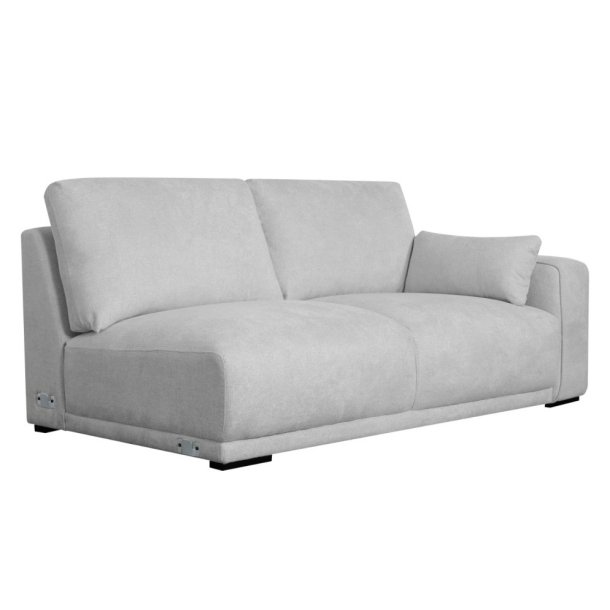 Santa Monica sofa med chaiselong til venstre i grt mbelstof