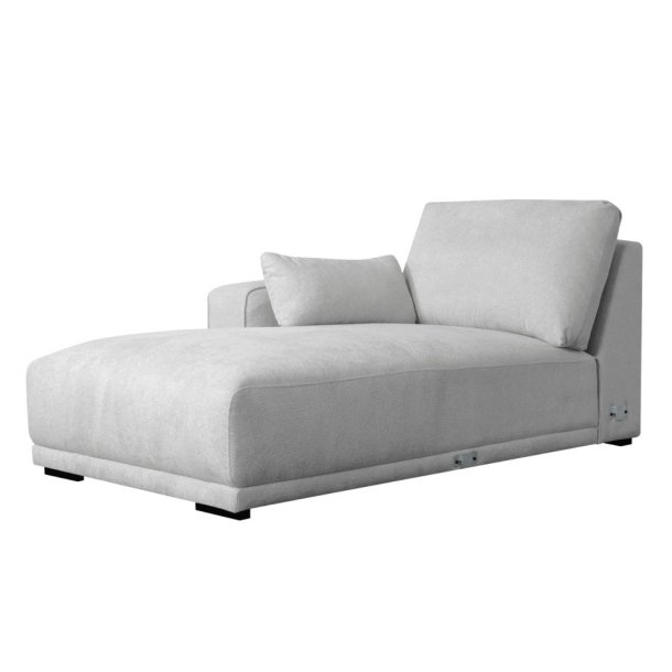 Santa Monica sofa med chaiselong til venstre i grt mbelstof