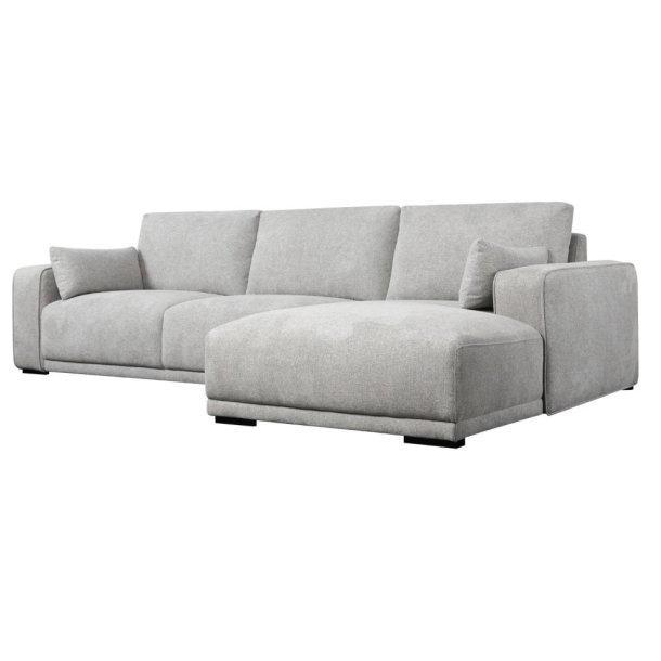 Santa Monica sofa med chaiselong til hjre i grt mbelstof