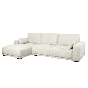 Santa Monica sofa med chaiselong til venstre i cremefarvet mbelstof