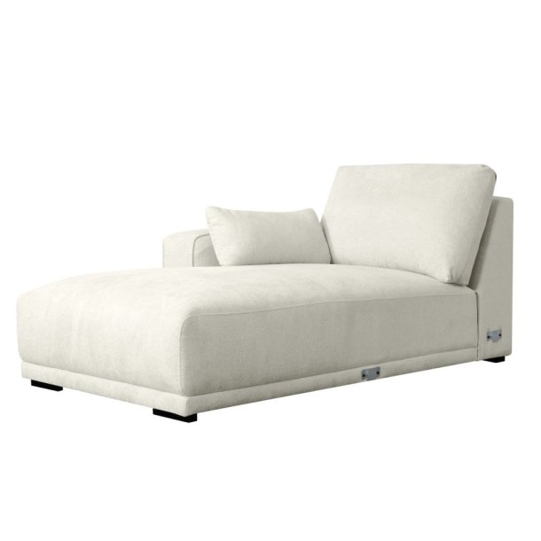 Santa Monica sofa med chaiselong til venstre i cremefarvet mbelstof