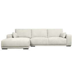 Santa Monica sofa med chaiselong til venstre i cremefarvet mbelstof