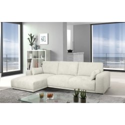 Santa Monica sofa med chaiselong til venstre i cremefarvet mbelstof