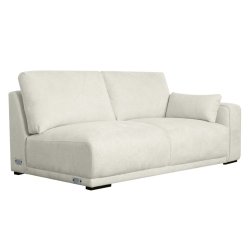 Santa Monica sofa med chaiselong til venstre i cremefarvet mbelstof