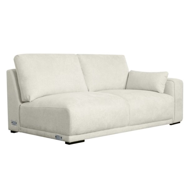 Santa Monica sofa med chaiselong til venstre i cremefarvet mbelstof