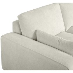 Santa Monica sofa med chaiselong til hjre i cremefarvet mbelstof