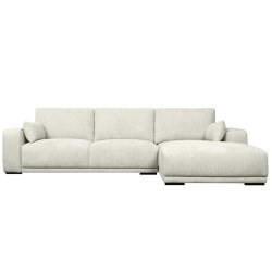 Santa Monica sofa med chaiselong til hjre i cremefarvet mbelstof