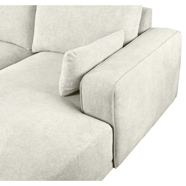 Santa Monica sofa med chaiselong til hjre i cremefarvet mbelstof