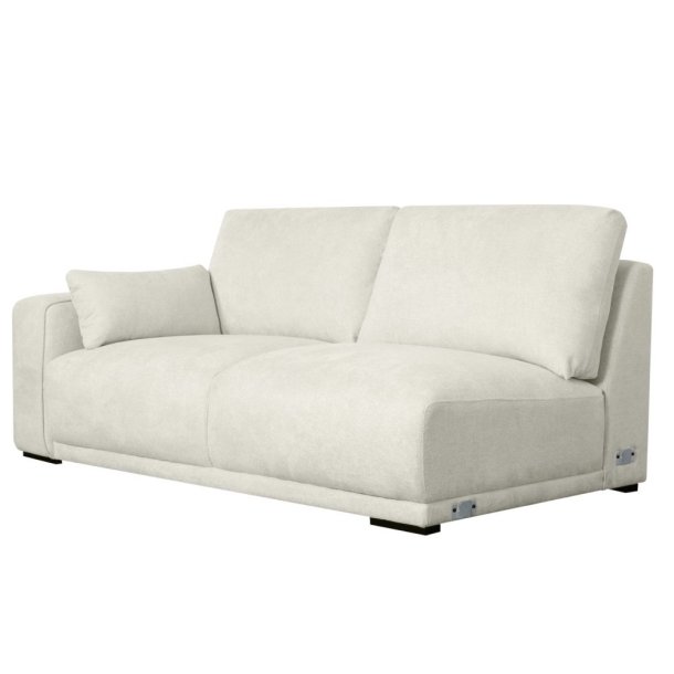 Santa Monica sofa med chaiselong til hjre i cremefarvet mbelstof