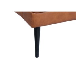 Jazz sofa med chaiselong til venstre i brun okselder 