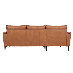 Jazz sofa med chaiselong til venstre i brun okselder 