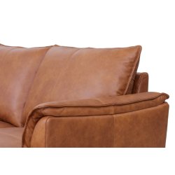 Jazz sofa med chaiselong til venstre i brun okselder 