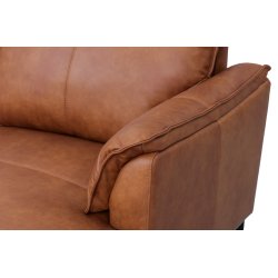 Jazz sofa med chaiselong til venstre i brun okselder 