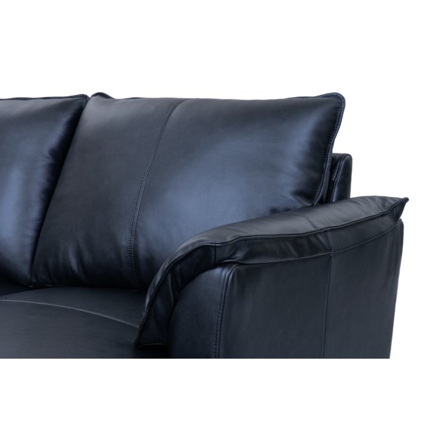 Jazz sofa med chaiselong til hjre i sort okselder 