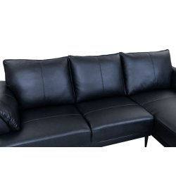 Jazz sofa med chaiselong til hjre i sort okselder 