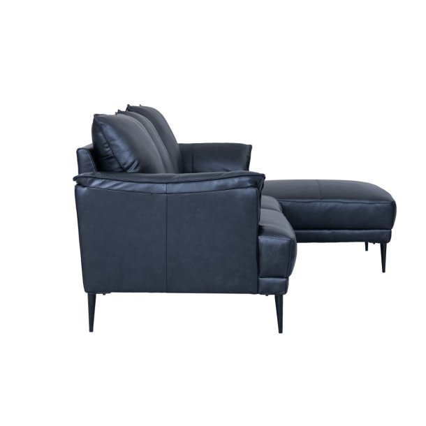 Jazz sofa med chaiselong til hjre i sort okselder 